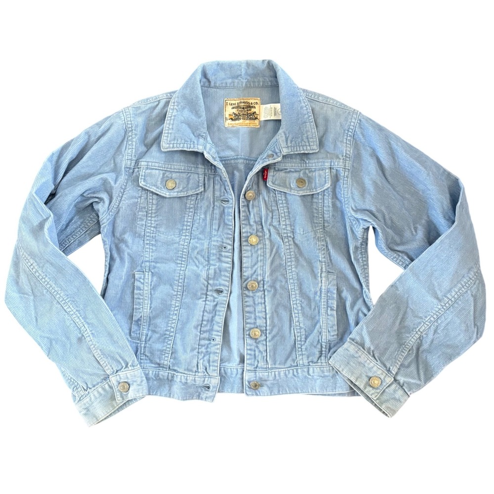 Levi's Youth‎ Girls Light Blue Corduroy Button Up Jacket Size Large